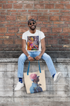 Unisex Heavy Cotton Tee - Vibrant Jimi Hendrix Graphic Tee