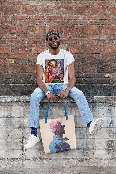 Unisex Heavy Cotton Tee - Vibrant Jimi Hendrix Graphic Tee